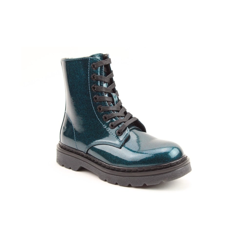 Heavenly Feet Justina 2 Glitter Lace & Zip Up Boot - Ocean - image 001 |ww_colour=ocean|ww_order=001|