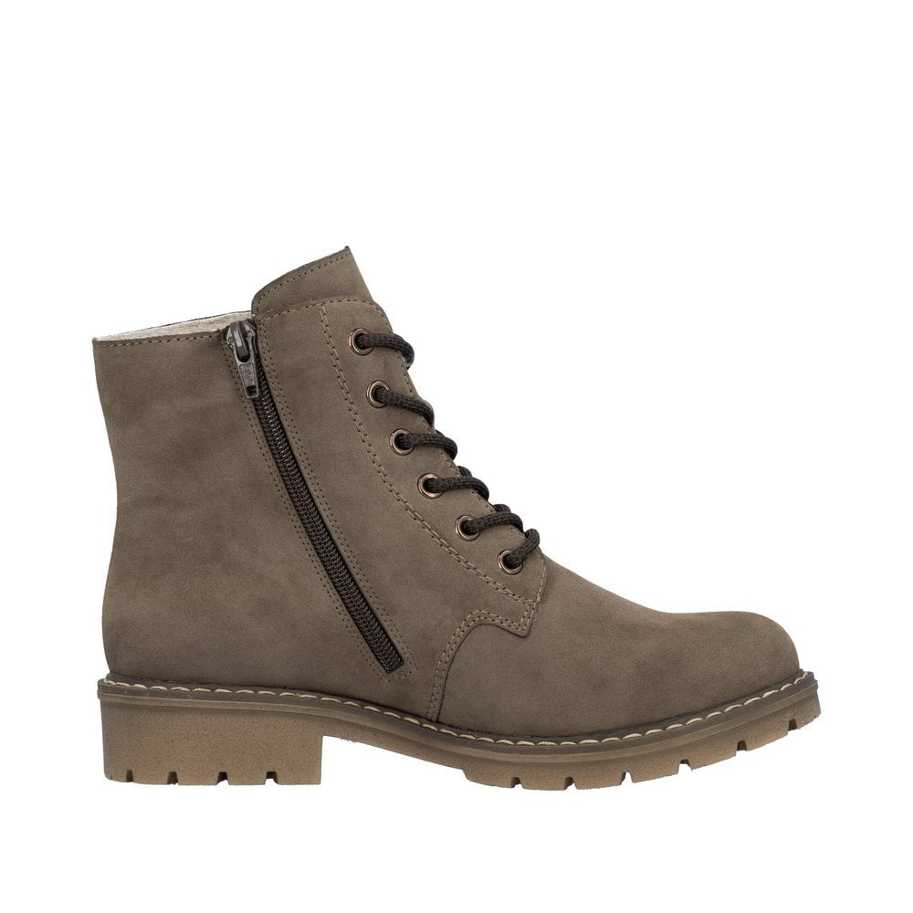 Rieker Y9103 Lace /Zip Up Water Resistant Ankle Boot - Brown - image 003 |ww_colour=brown|ww_order=003|