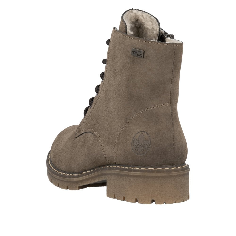 Rieker Y9103 Lace /Zip Up Water Resistant Ankle Boot - Brown - image 004 |ww_colour=brown|ww_order=004|