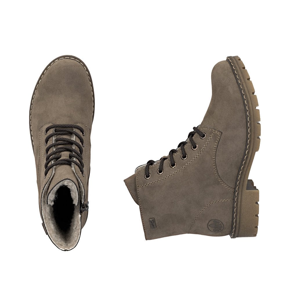 Rieker Y9103 Lace /Zip Up Water Resistant Ankle Boot - Brown - image 009 |ww_colour=brown|ww_order=009|