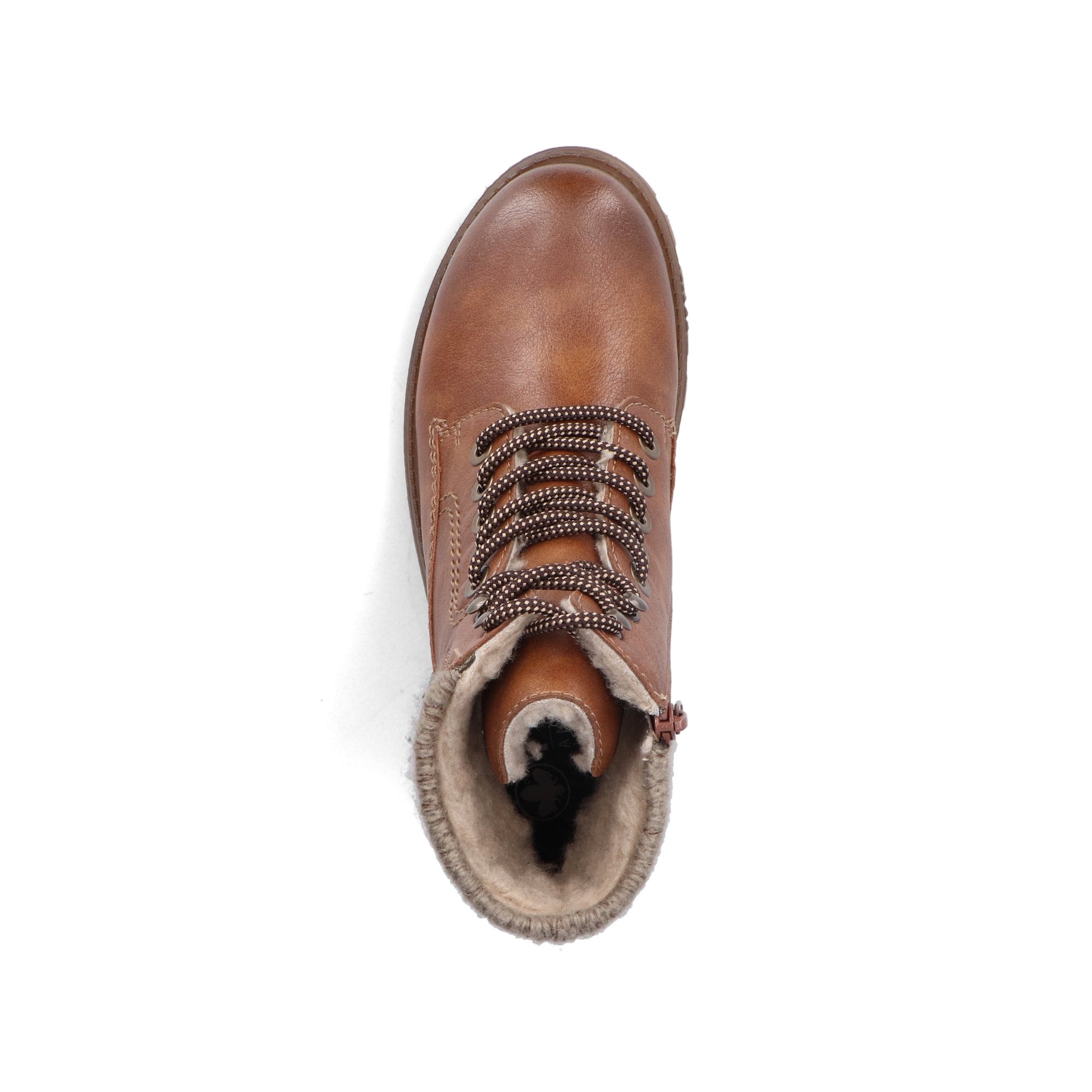 Rieker 73220 Zip & Lace Up Water Resistant Boot - Brown - image 002 |ww_colour=brown|ww_order=002|