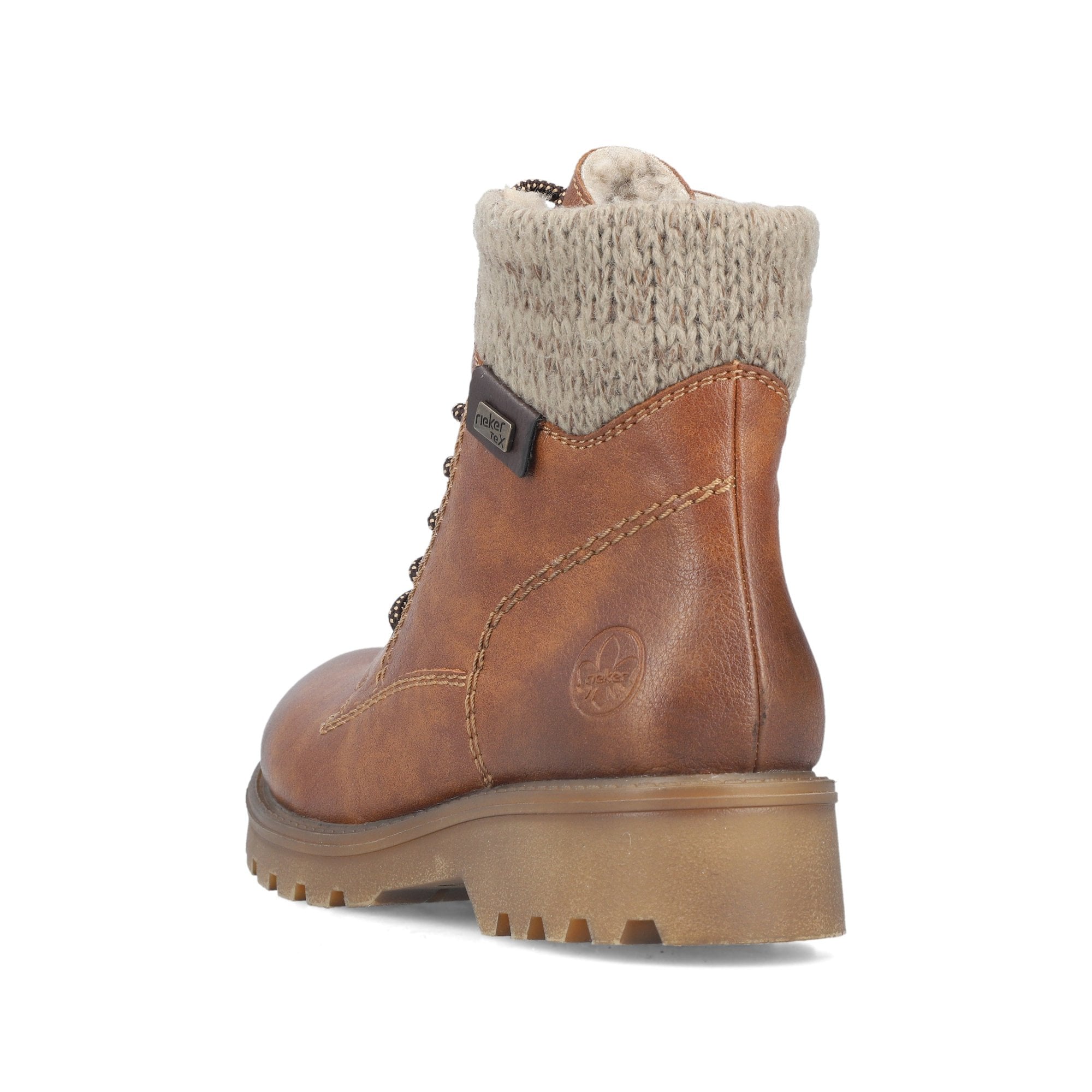 Rieker 73220 Zip & Lace Up Water Resistant Boot - Brown - image 005 |ww_colour=brown|ww_order=005|