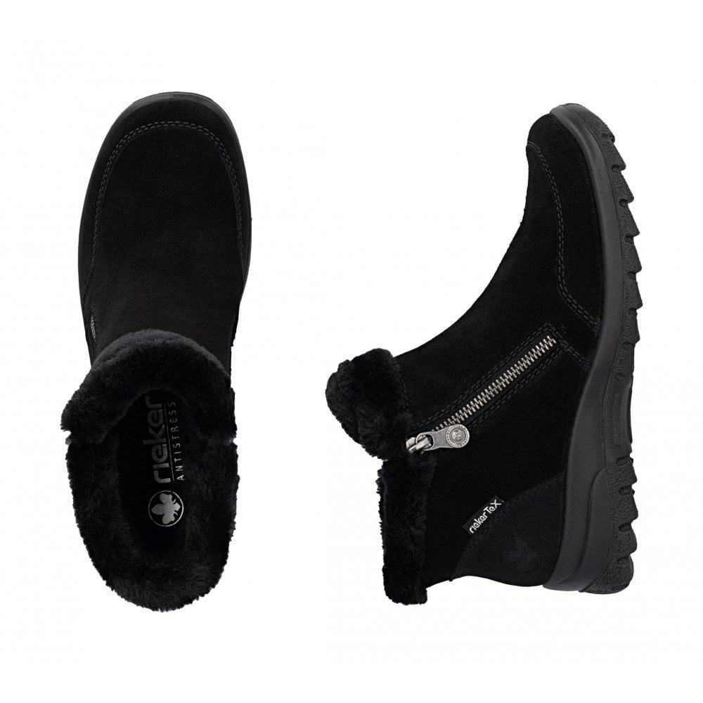Rieker L7188 Zip Up Water Resistant Ankle Boot - Black - image 004 |ww_colour=black|ww_order=004|