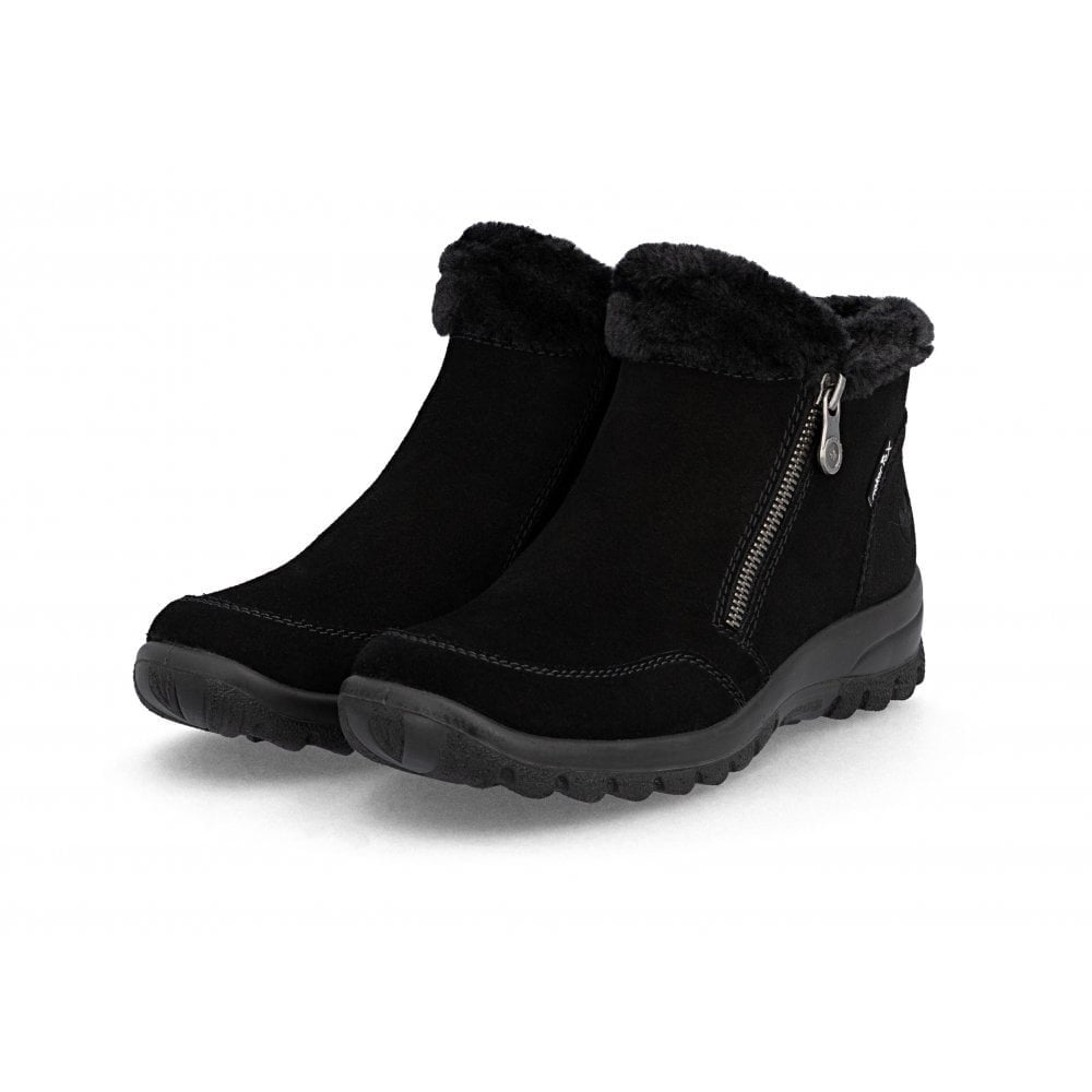 Rieker L7188 Zip Up Water Resistant Ankle Boot - Black - image 005 |ww_colour=black|ww_order=005|