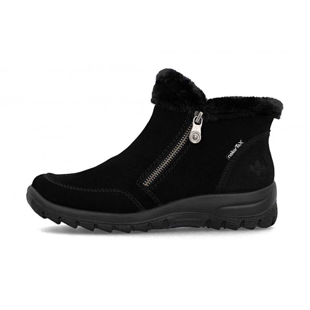 Rieker L7188 Zip Up Water Resistant Ankle Boot - Black - image 007 |ww_colour=black|ww_order=007|
