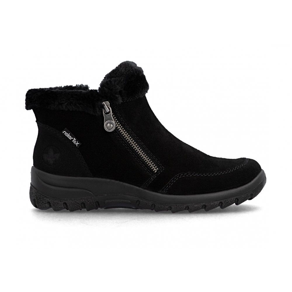 Rieker L7188 Zip Up Water Resistant Ankle Boot - Black - image 008 |ww_colour=black|ww_order=008|