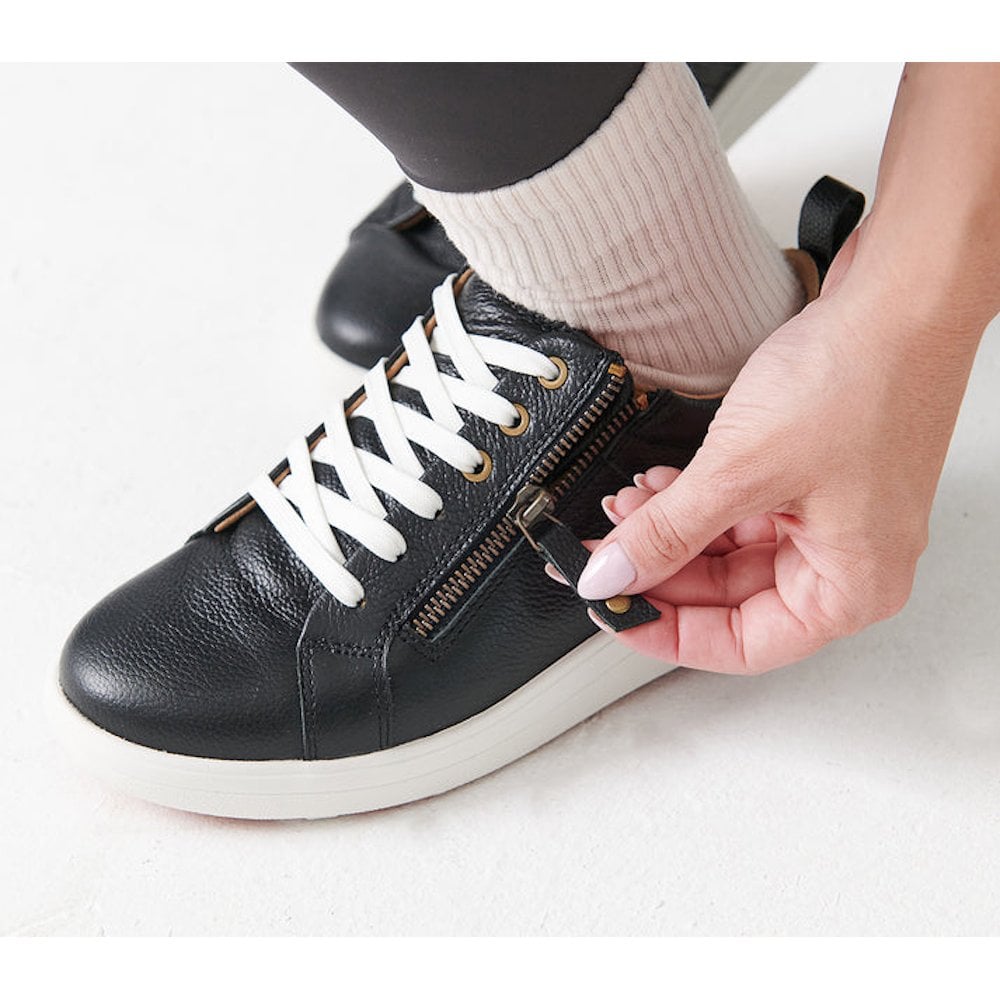 Strive Talia Zip/Lace Up Casual Shoe - Black - image 002 |ww_colour=black|ww_order=002|