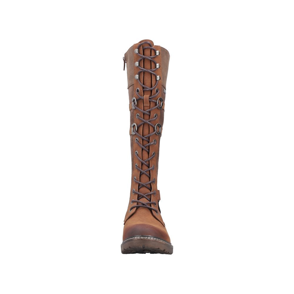 Rieker 94732 Long Lace Up/Zip Boot - Brown - image 007 |ww_colour=brown|ww_order=007|