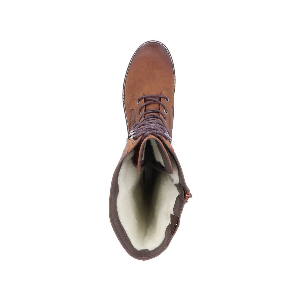 Rieker 94732 Long Lace Up/Zip Boot - Brown - image 008 |ww_colour=brown|ww_order=008|