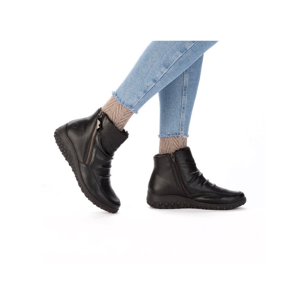 Rieker 59585 Dual Zip Ankle Boot - Black - image 004 |ww_colour=black|ww_order=004|