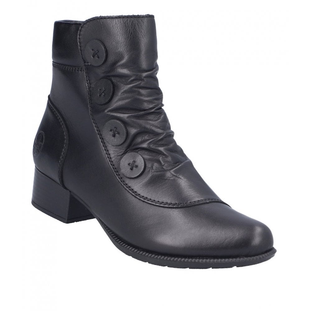 Rieker 78659 Zip Up Ankle Boot - Black - image 001 |ww_colour=black|ww_order=001|