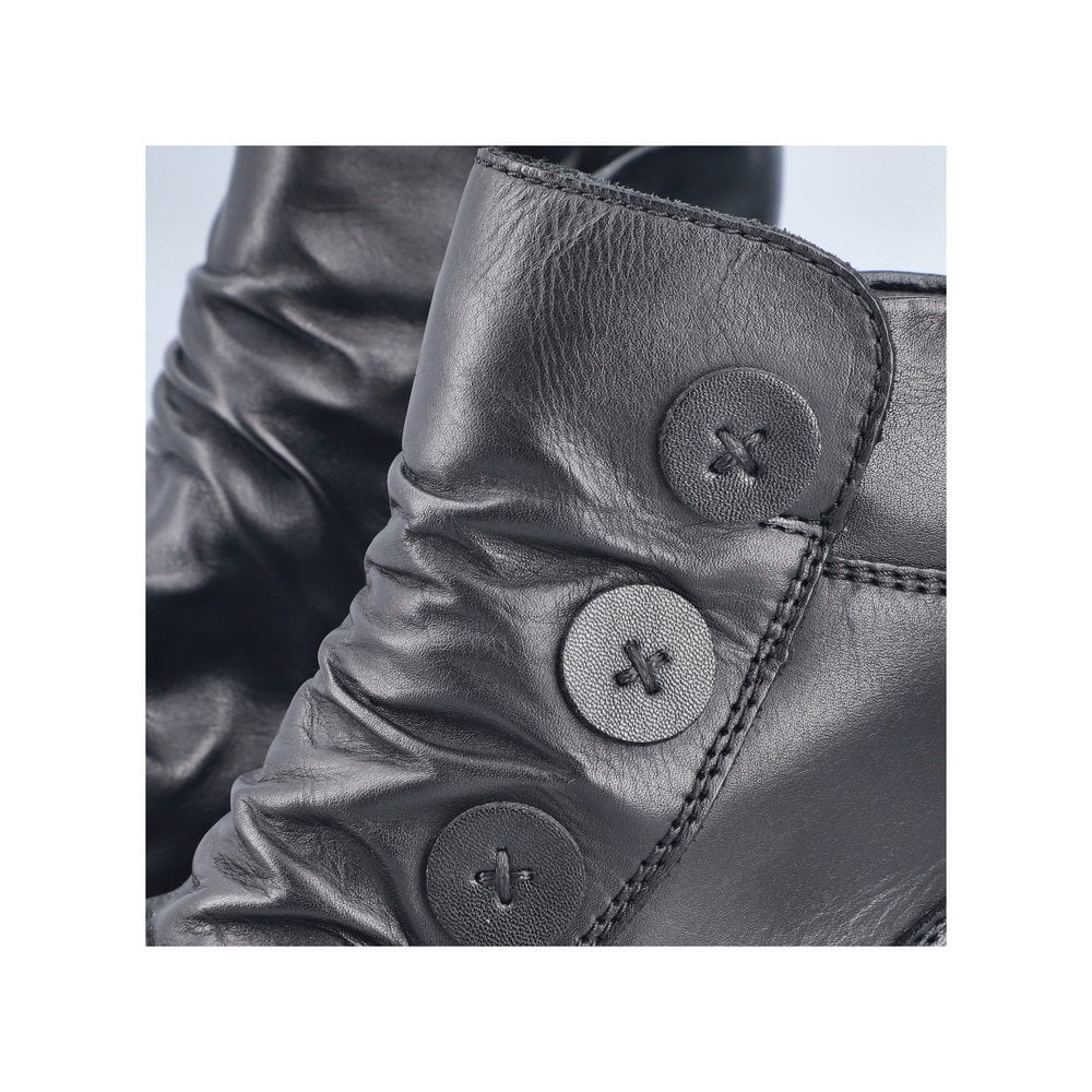 Rieker 78659 Zip Up Ankle Boot - Black - image 004 |ww_colour=black|ww_order=004|