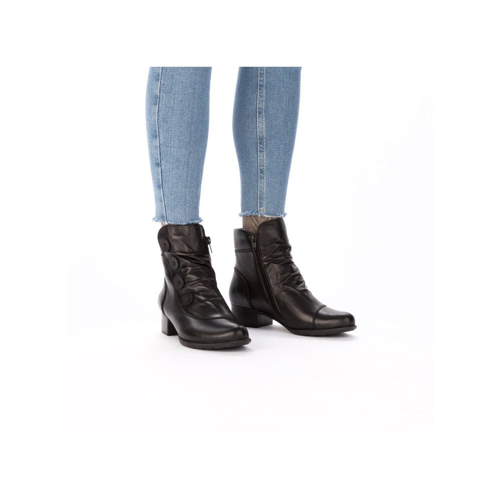 Rieker 78659 Zip Up Ankle Boot - Black - image 005 |ww_colour=black|ww_order=005|
