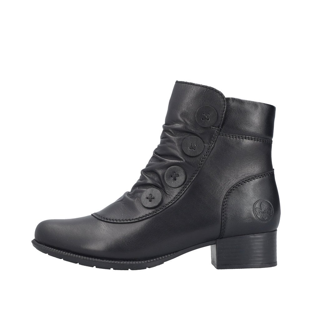 Rieker 78659 Zip Up Ankle Boot - Black - image 008 |ww_colour=black|ww_order=008|