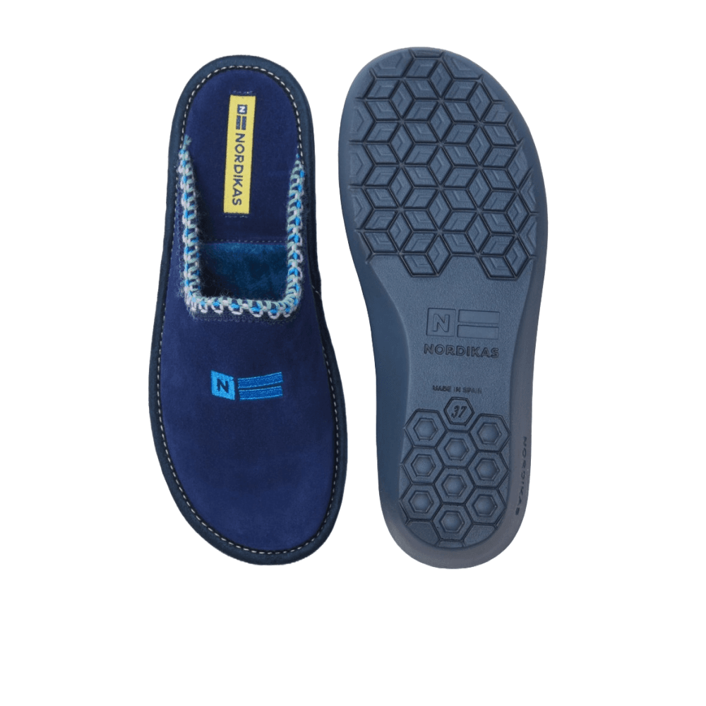 Nordikas Womens 2169 Mule Suede Slipper - Indigo - image 002 |ww_colour=indigo|ww_order=002|