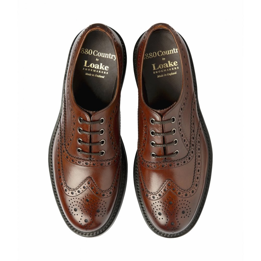 Loake Edward Tan Leather Brogue Shoe - Mahogany - image 003 |ww_colour=mahogany|ww_order=003|