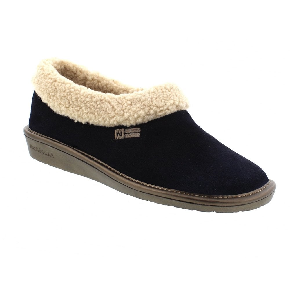 Nordikas Womens 1754 Full Suede Slipper - Marino - image 001 |ww_colour=marino|ww_order=001|