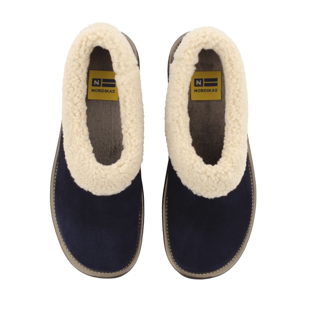 Nordikas Womens 1754 Full Suede Slipper - Marino - image 002 |ww_colour=marino|ww_order=002|