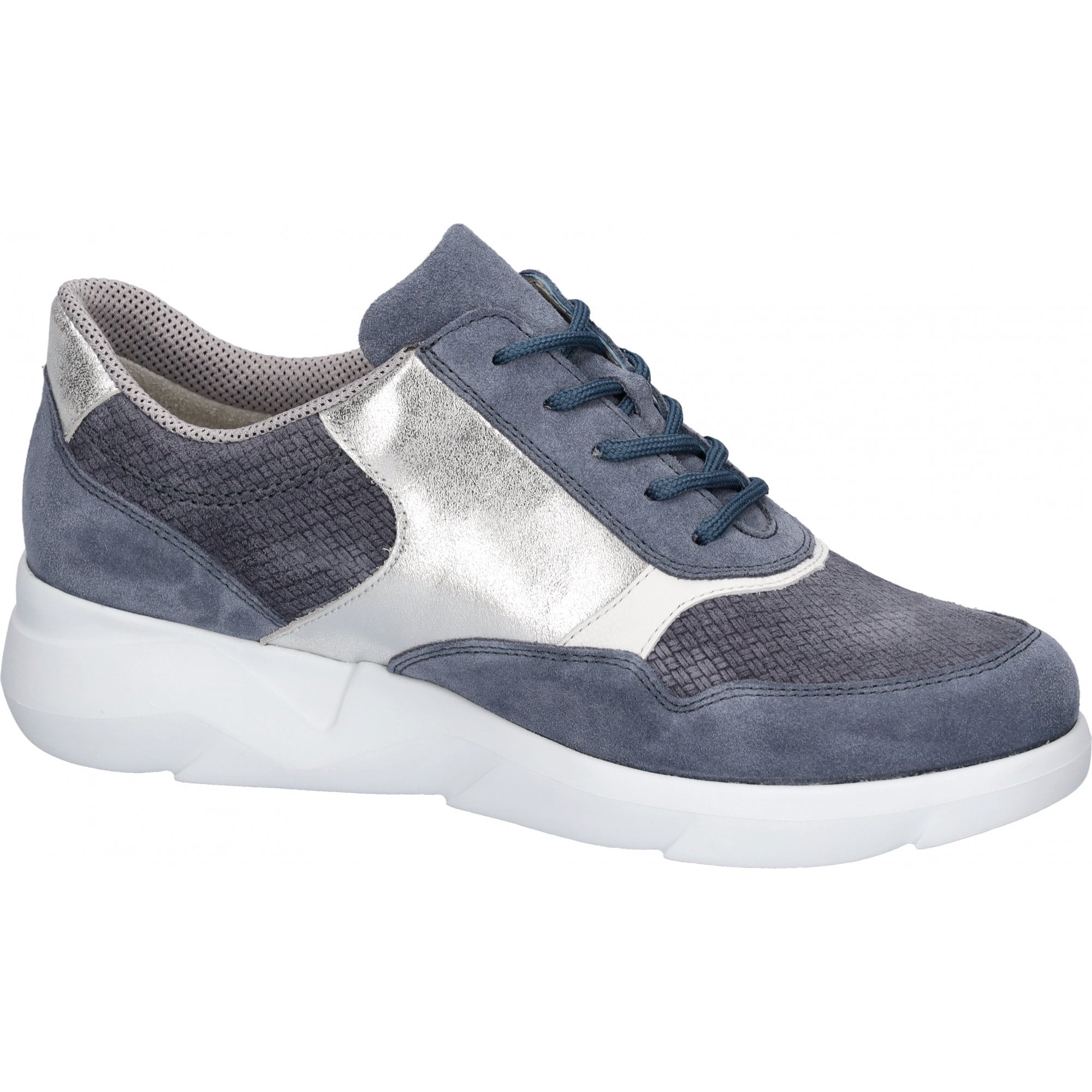 Waldlaufer K-Funky Extra Wide Fit Lace/Zip Up Shoe - Jeans - image 003 |ww_colour=jeans|ww_order=003|