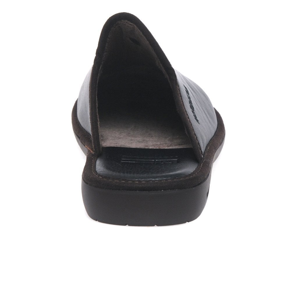 Nordikas Mens 131 Mule Leather Slipper - Negro/Black - image 004 |ww_colour=negro-black|ww_order=004|