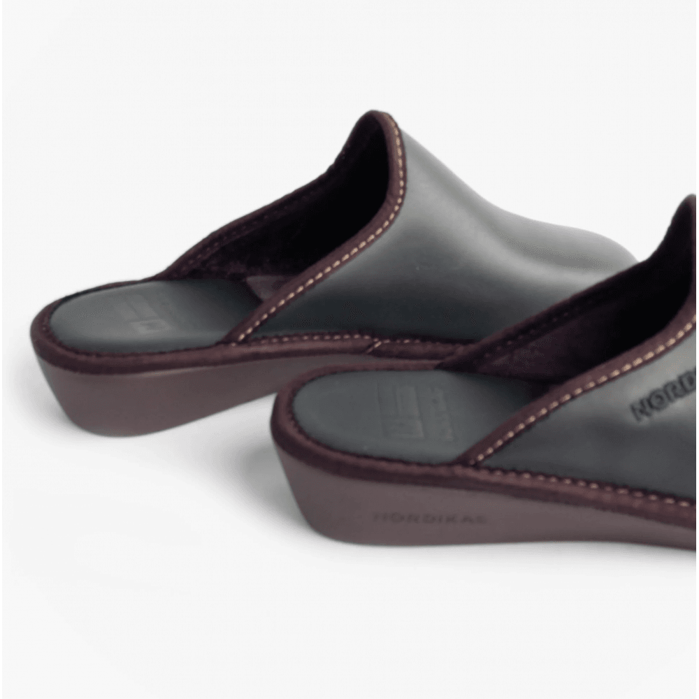 Nordikas Womens 347 Leather Mule Slipper - Marino/Blue - image 002 |ww_colour=marino-blue|ww_order=002|