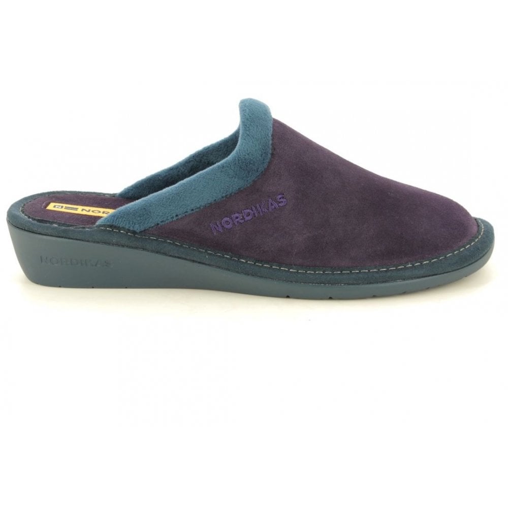 Nordikas Womens 234 Mule Suede Slipper - Purpura/Purple - image 002 |ww_colour=purpura-purple|ww_order=002|