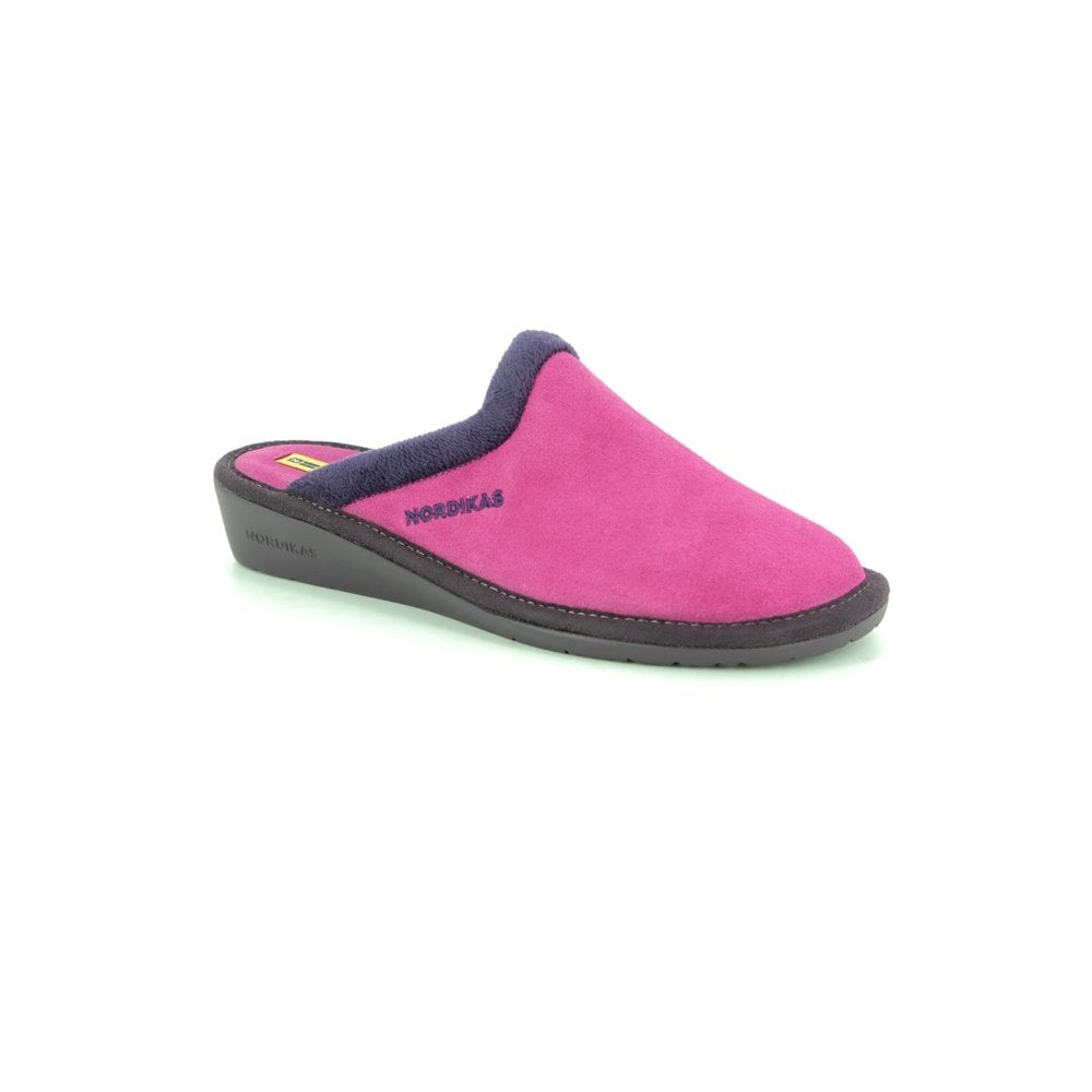 Nordikas Womens 234 Mule Suede Slipper - Fresa/Pink - image 001 |ww_colour=fresa-pink|ww_order=001|