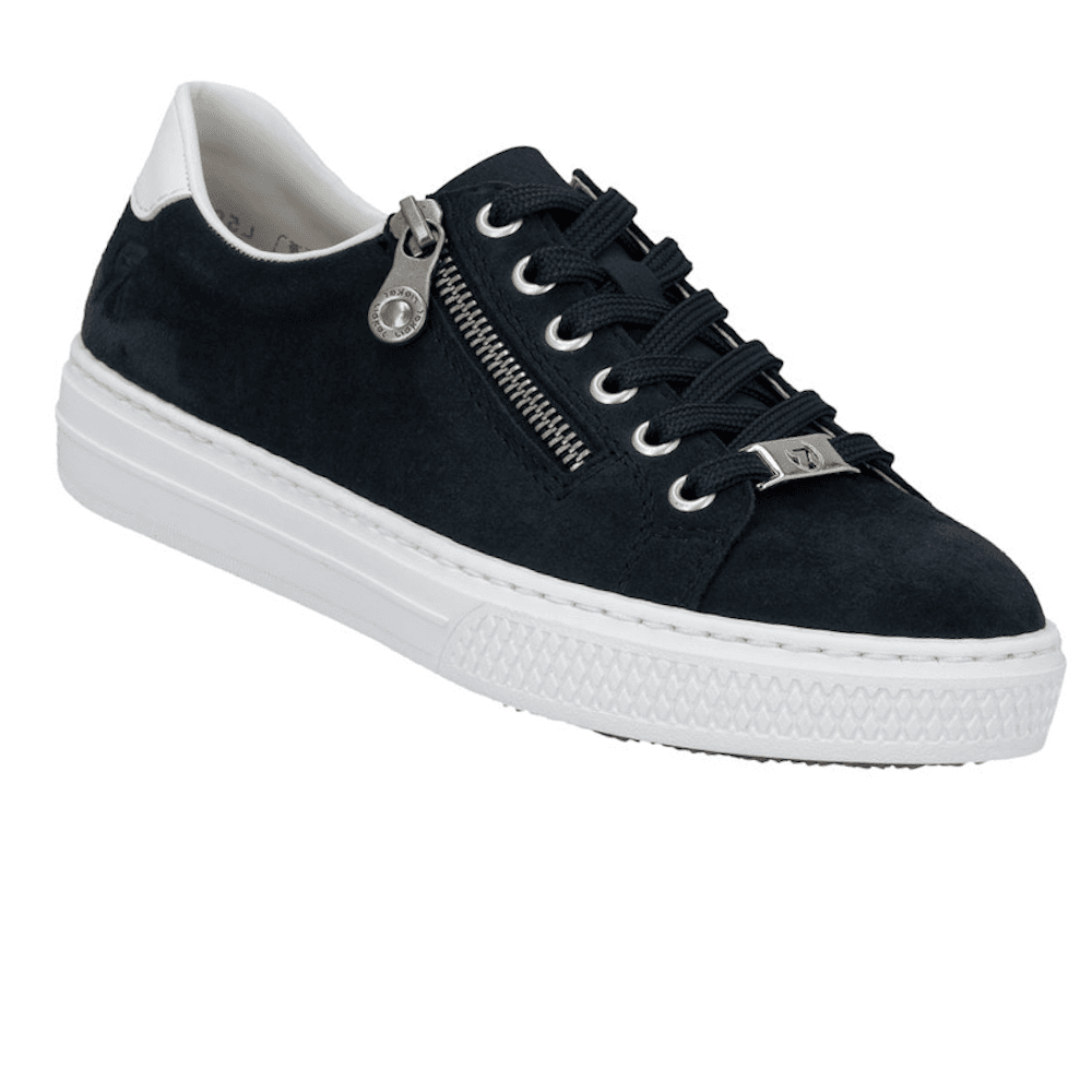 Rieker L59L1 Lace/Zip Up Casual Shoe - Dark Blue - image 001 |ww_colour=dark-blue|ww_order=001|
