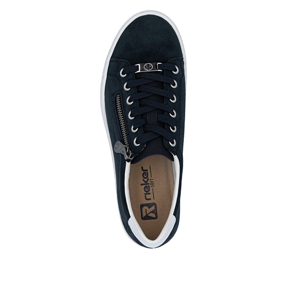 Rieker L59L1 Lace/Zip Up Casual Shoe - Dark Blue - image 004 |ww_colour=dark-blue|ww_order=004|