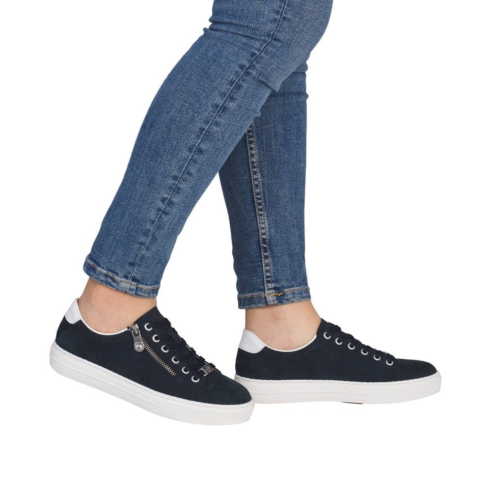 Rieker L59L1 Lace/Zip Up Casual Shoe - Dark Blue - image 008 |ww_colour=dark-blue|ww_order=008|