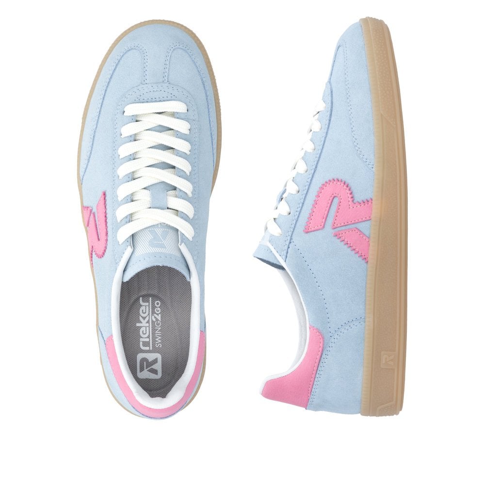 Rieker W2200 Lace Up Trainers - Blue - image 008 |ww_colour=blue|ww_order=008|