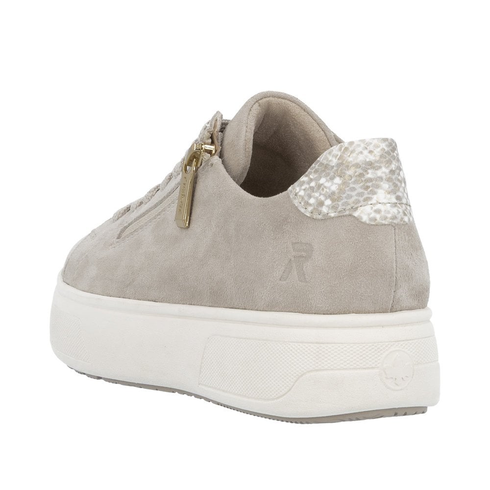 Rieker M7701 Zip & Lace Up Casual Shoe - Beige - image 003 |ww_colour=beige|ww_order=003|