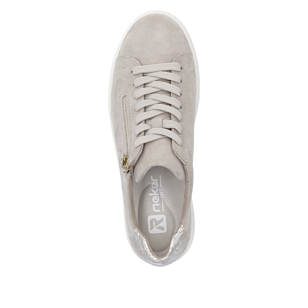 Rieker M7701 Zip & Lace Up Casual Shoe - Beige - image 004 |ww_colour=beige|ww_order=004|