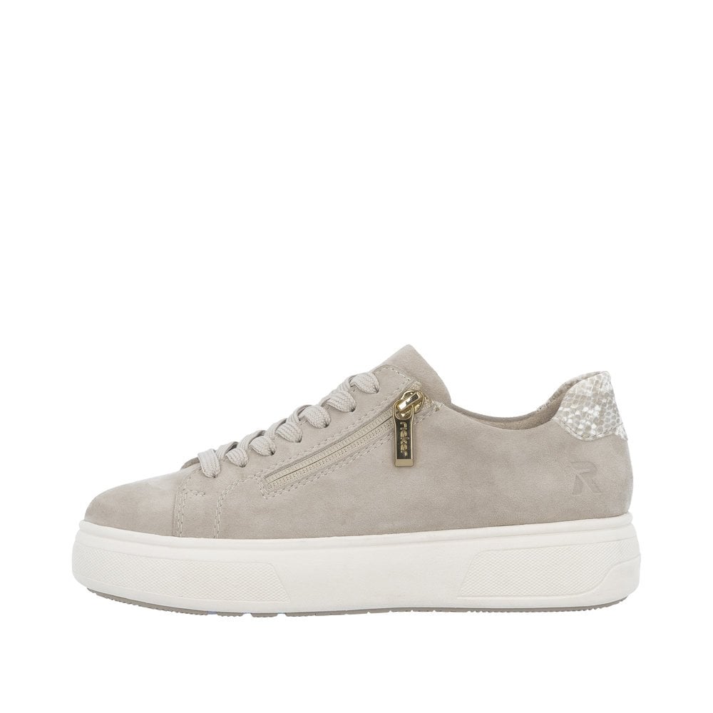 Rieker M7701 Zip & Lace Up Casual Shoe - Beige - image 005 |ww_colour=beige|ww_order=005|