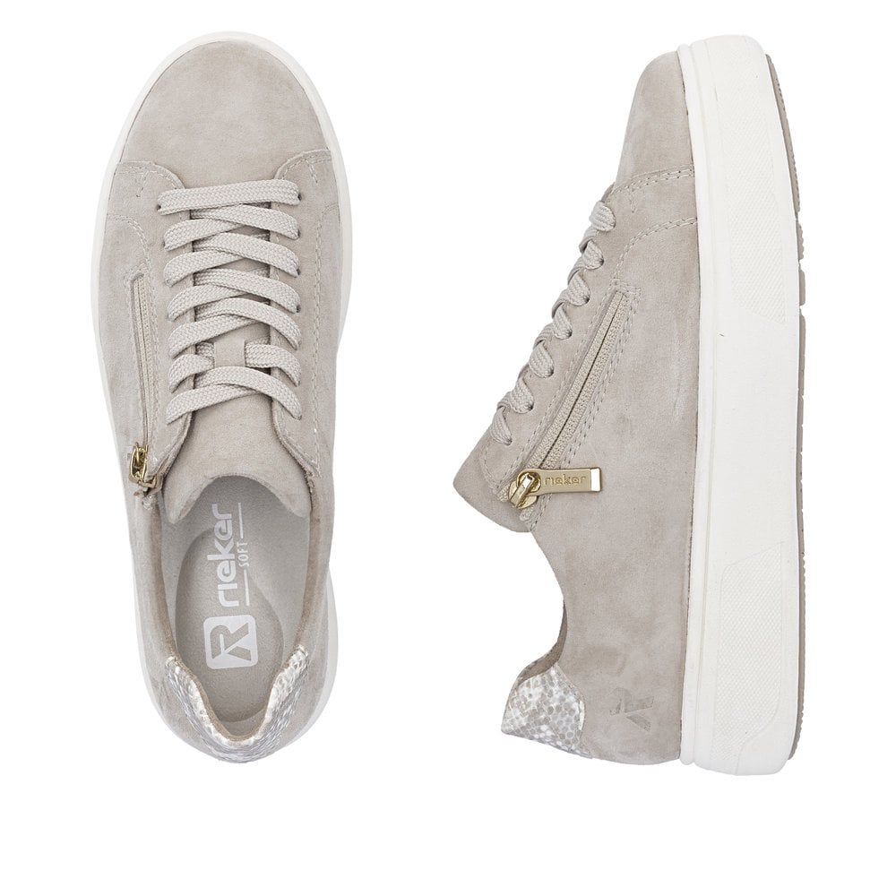 Rieker M7701 Zip & Lace Up Casual Shoe - Beige - image 008 |ww_colour=beige|ww_order=008|