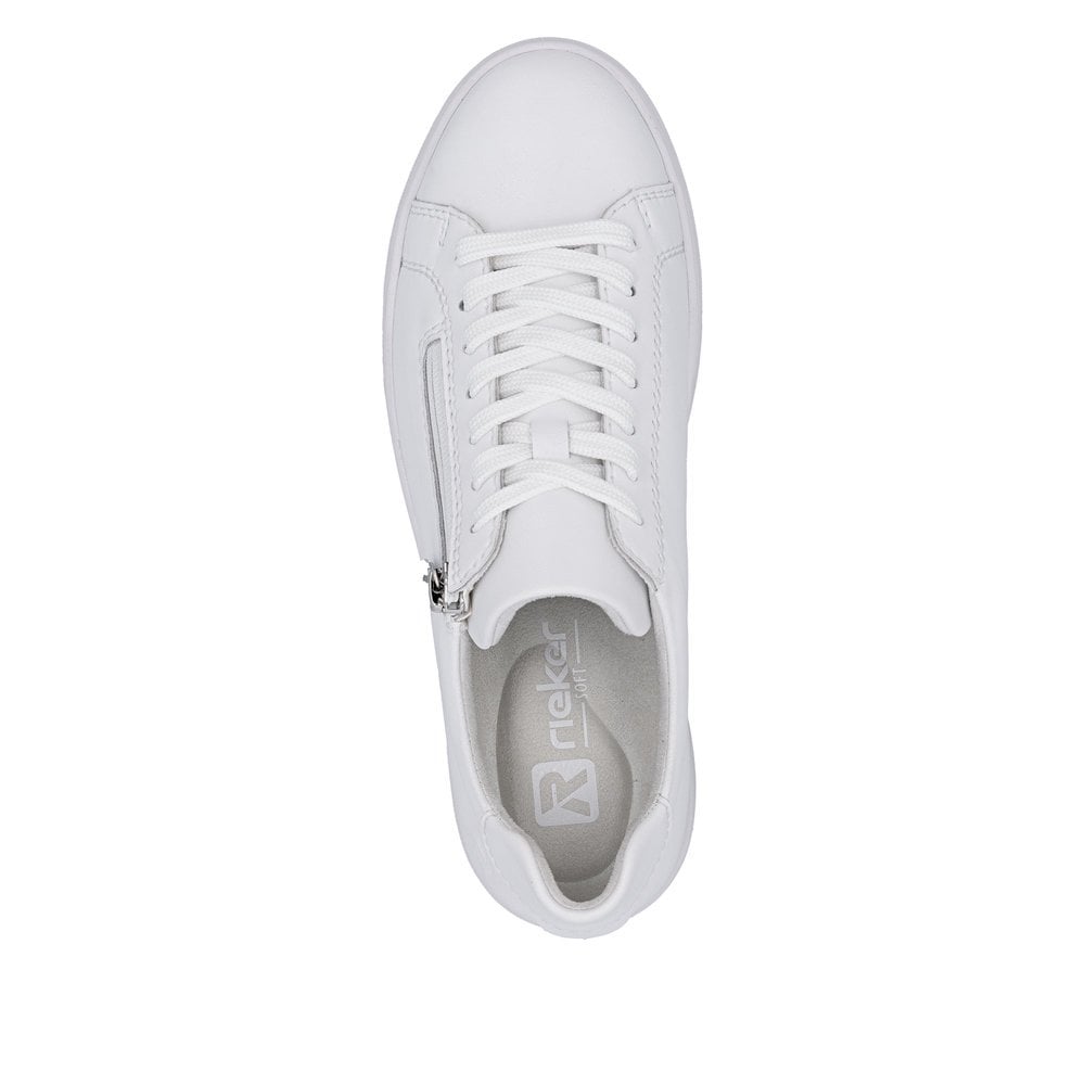 Rieker M7701 Zip & Lace Up Casual Shoe - White - image 004 |ww_colour=white|ww_order=004|