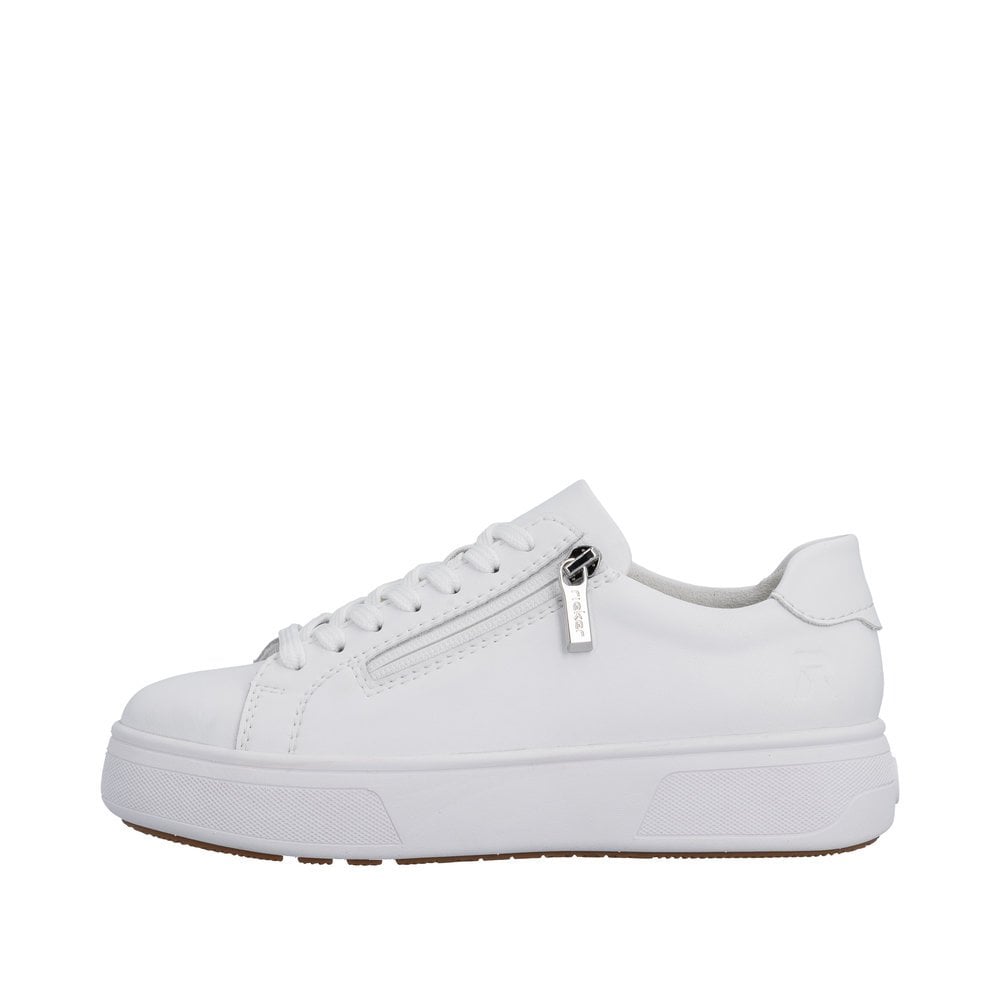 Rieker M7701 Zip & Lace Up Casual Shoe - White - image 005 |ww_colour=white|ww_order=005|