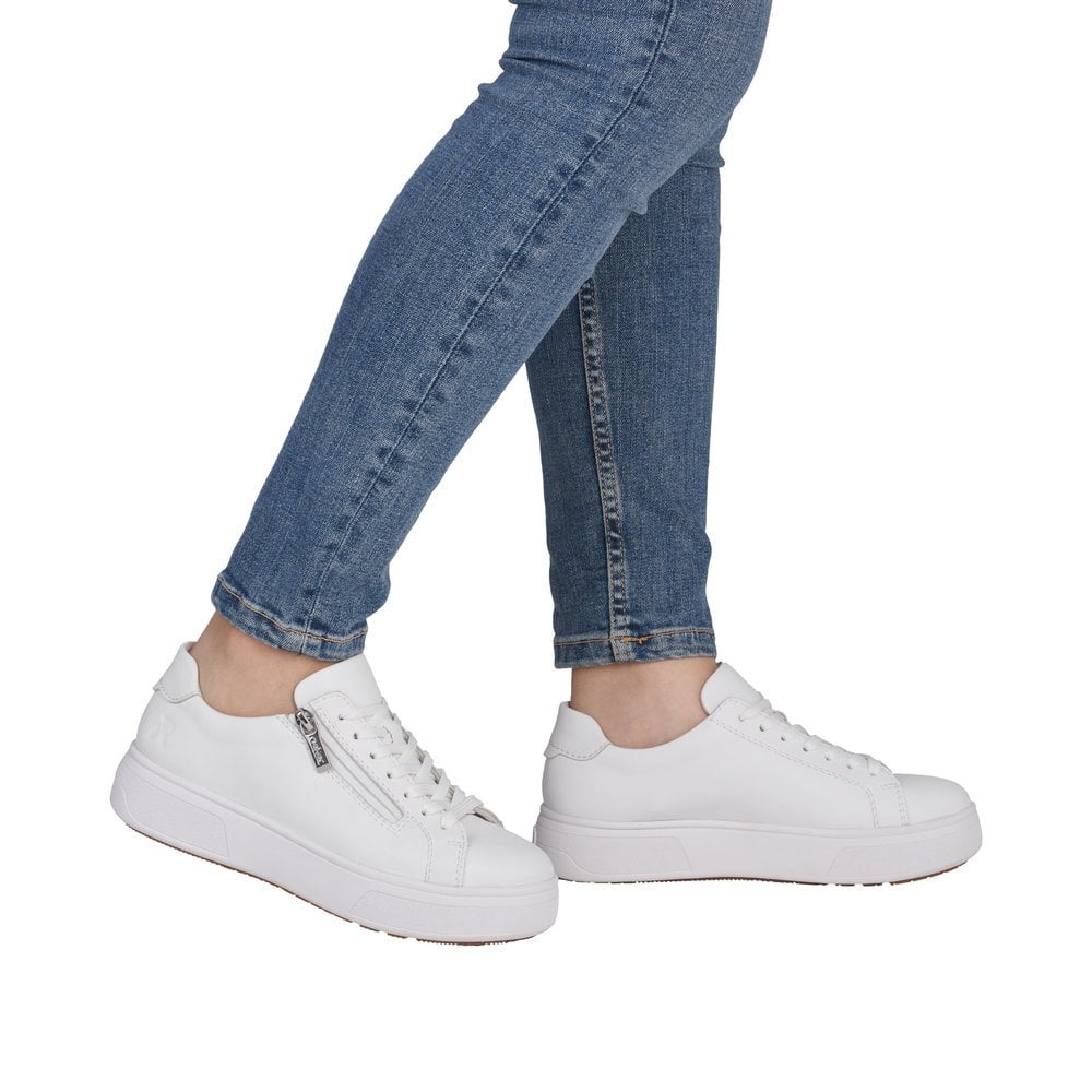Rieker M7701 Zip & Lace Up Casual Shoe - White - image 009 |ww_colour=white|ww_order=009|
