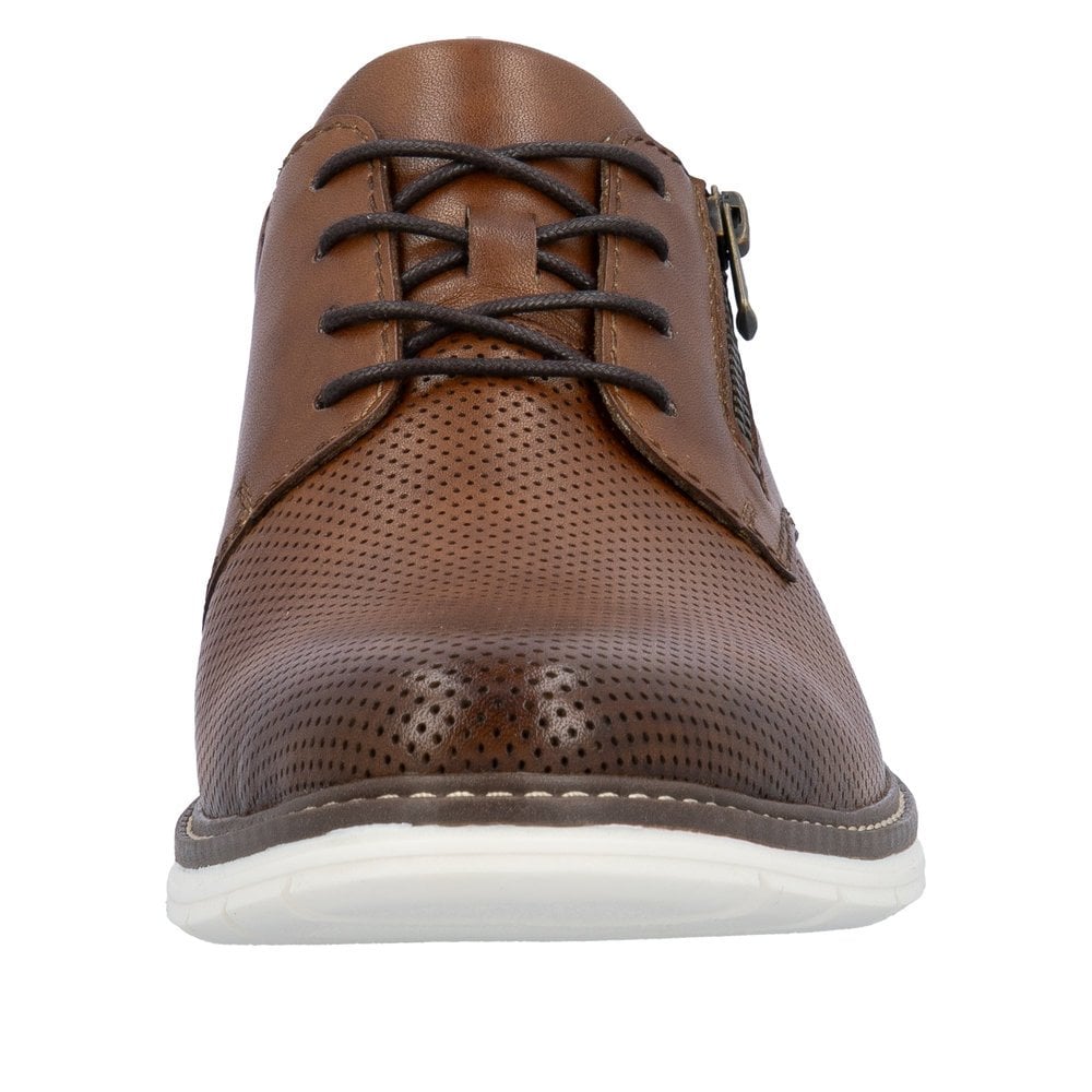 Rieker 14412 Lace & Zip Shoe - Brown - image 004 |ww_colour=brown|ww_order=004|