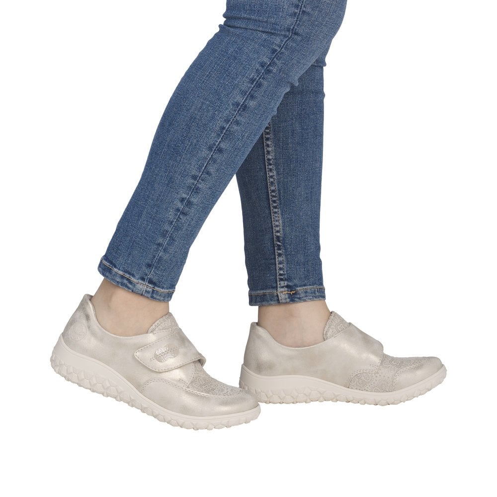 Rieker 59552 Touch Fastening Shoes - Beige - image 002 |ww_colour=beige|ww_order=002|