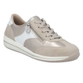 Rieker N1103 Wide Fit Lace/Zip-up Trainer - Beige Combi - image 001 |ww_colour=beige-combi|ww_order=001|
