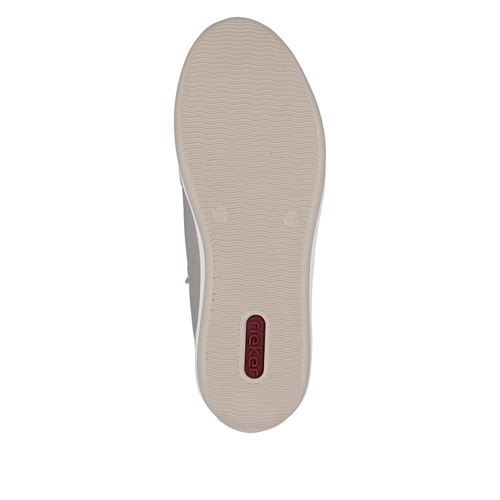 Rieker N1103 Wide Fit Lace/Zip-up Trainer - Beige Combi - image 007 |ww_colour=beige-combi|ww_order=007|