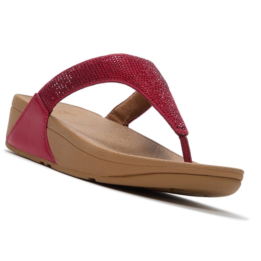 Fitflop Lulu Crystal Embellished Toe Post Sandal - Burnt Berry - image 001 |ww_colour=burnt-berry|ww_order=001|
