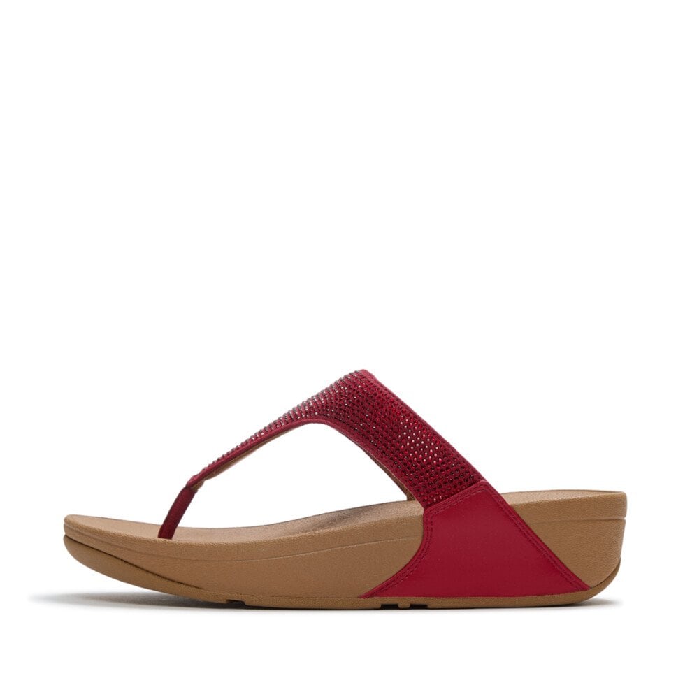 Fitflop Lulu Crystal Embellished Toe Post Sandal - Burnt Berry - image 002 |ww_colour=burnt-berry|ww_order=002|
