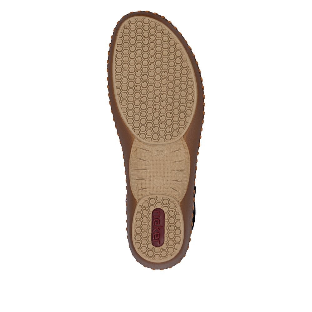 Rieker T Bar Summer Sandal - Red Combi - image 007 |ww_colour=red-combi|ww_order=007|