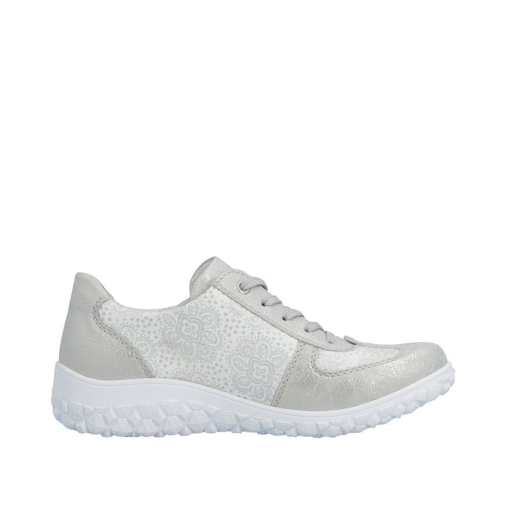 Rieker 59501 Lace & Zip Up Shoe - Silver - image 003 |ww_colour=silver|ww_order=003|