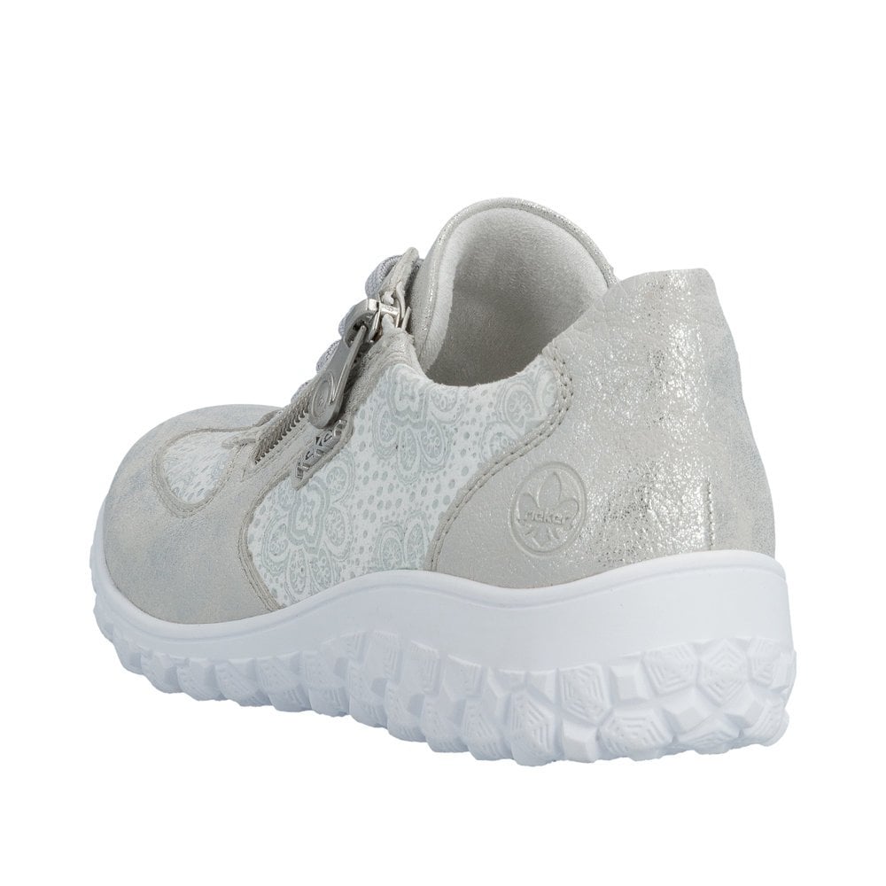Rieker 59501 Lace & Zip Up Shoe - Silver - image 004 |ww_colour=silver|ww_order=004|