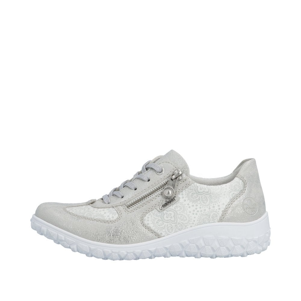 Rieker 59501 Lace & Zip Up Shoe - Silver - image 005 |ww_colour=silver|ww_order=005|
