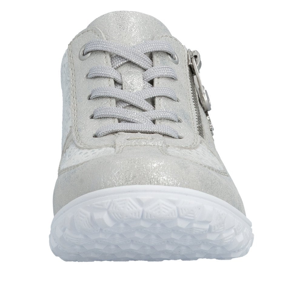Rieker 59501 Lace & Zip Up Shoe - Silver - image 006 |ww_colour=silver|ww_order=006|