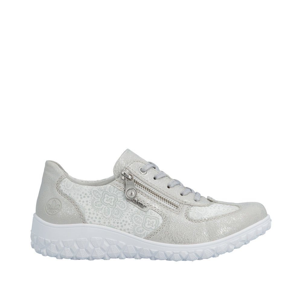 Rieker 59501 Lace & Zip Up Shoe - Silver - image 007 |ww_colour=silver|ww_order=007|